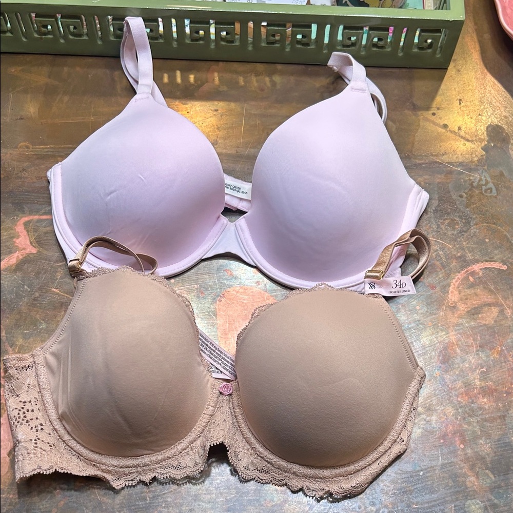Victoria's Secret & PINK Lace Bras 34D